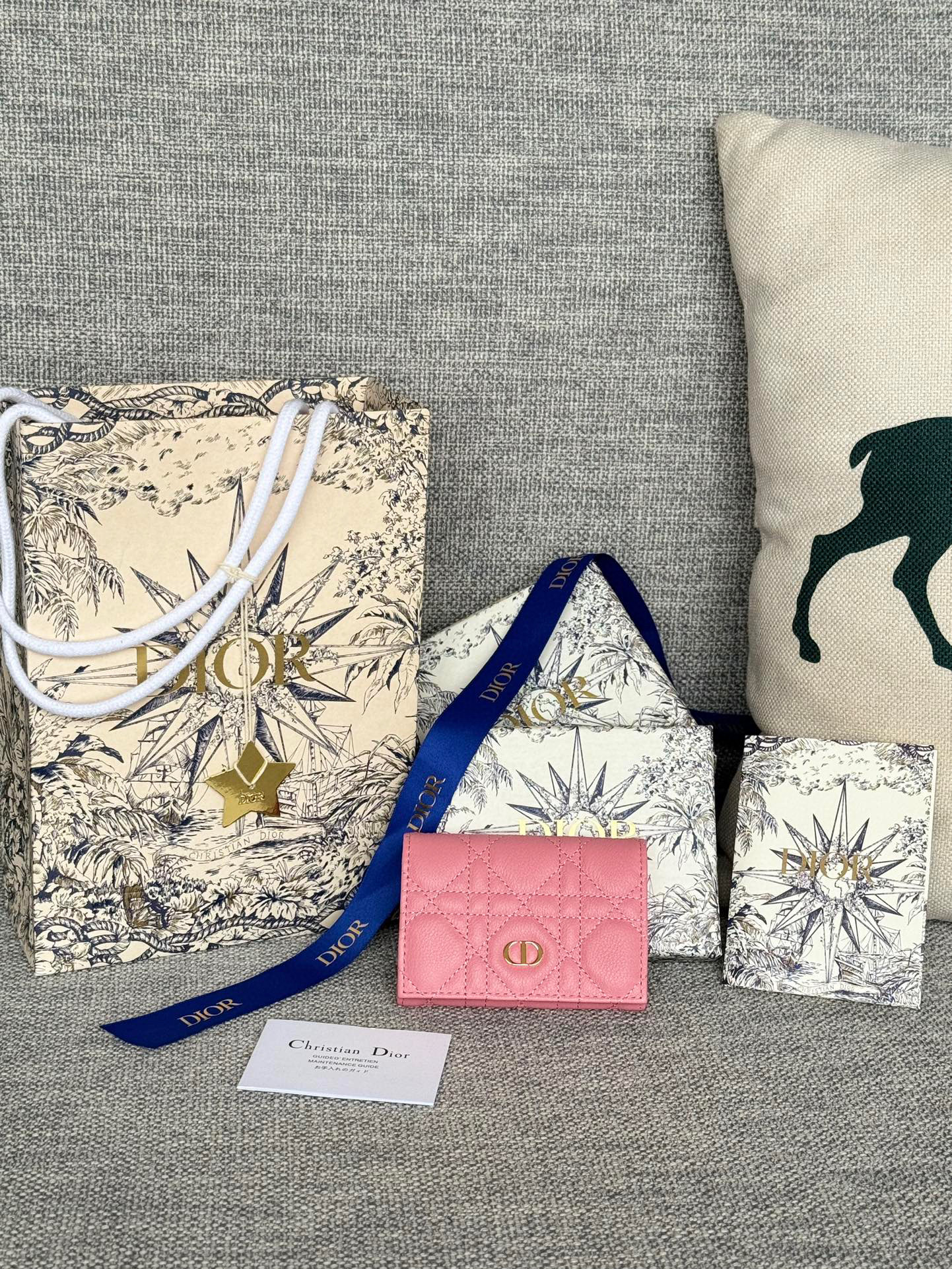 디올 S5132UWHC_M30G 여자 카드지갑 머니클립