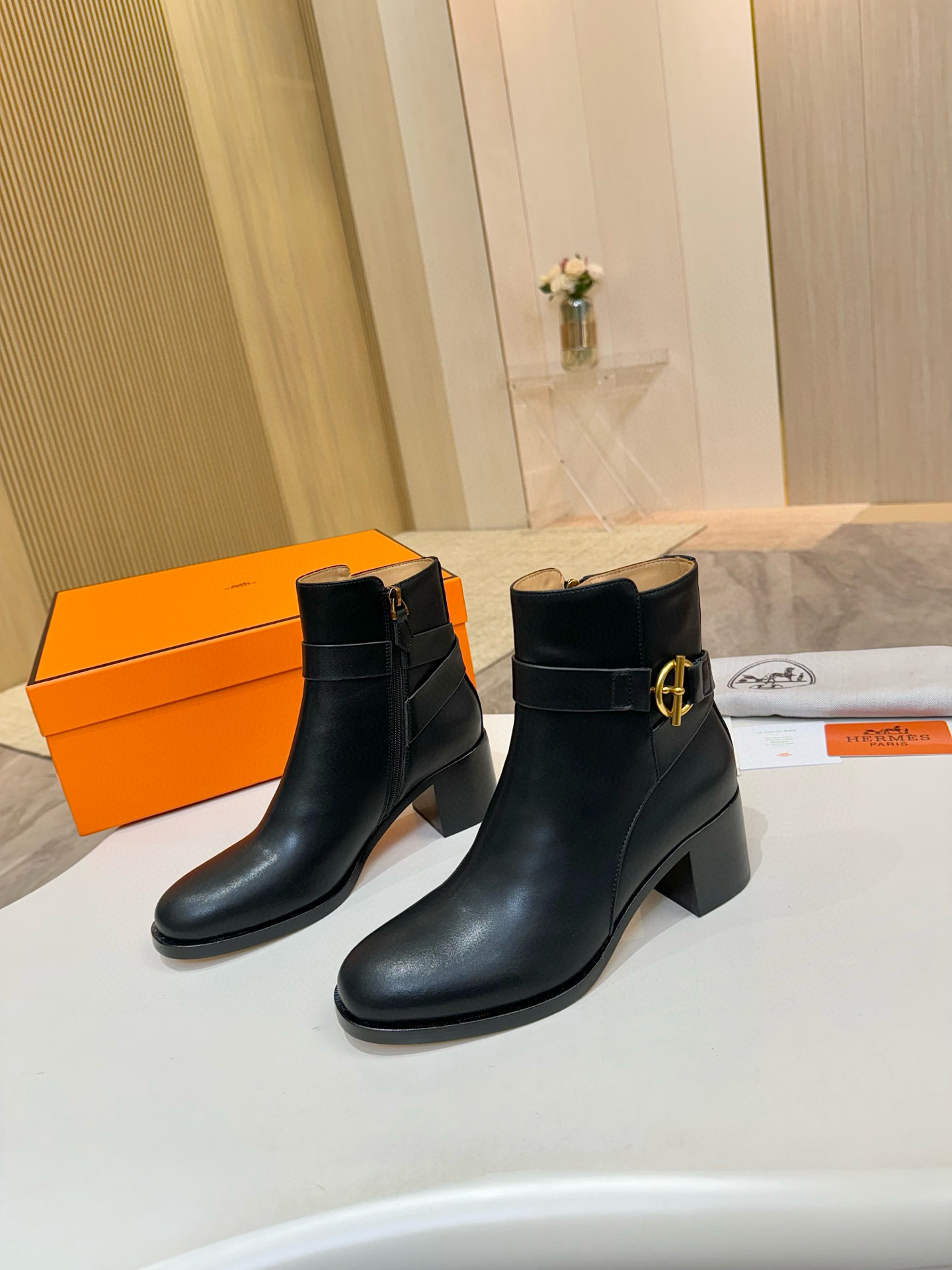 에르메스 6CM 여자 부츠